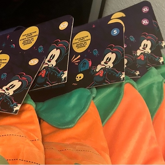 Mickey Mouse Pumpkin Dog Costume Halloween Glow In The Dark Disney Store NEW - Picture 8 of 10